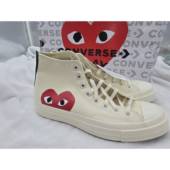CdG PLAY x Converse Unisex Chuck Taylor All Star Peek-A-Boo High-Top Sneakers - Picture 6 of 9